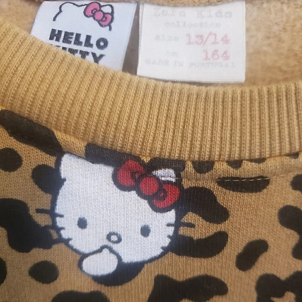 Zara Leopard Print Hello Kitty Sweatshirt - Picture 4 of 4